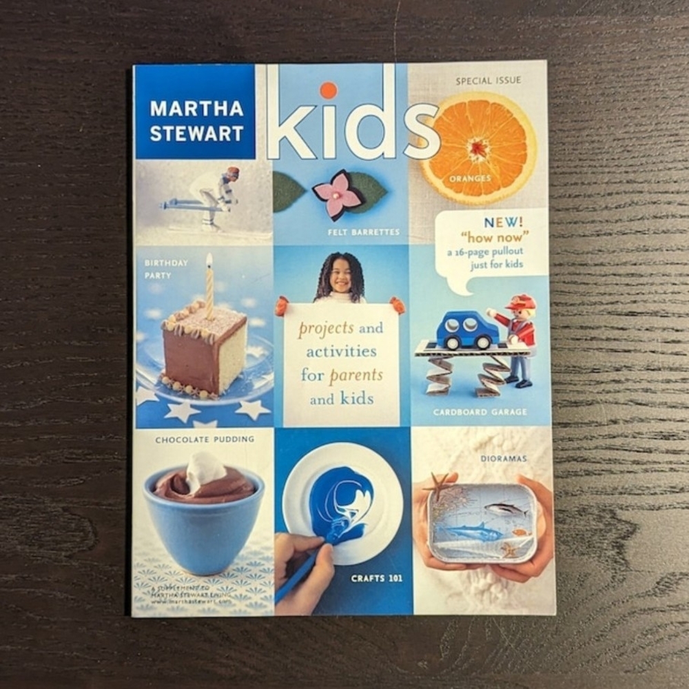 Vintage Martha Stewart Kids winter/spring 2003 magazine, kids crafts